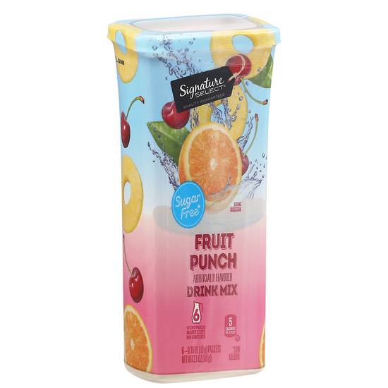 Signature Select Fruit Punch Drink Mix (6 pack, 0.35 oz)