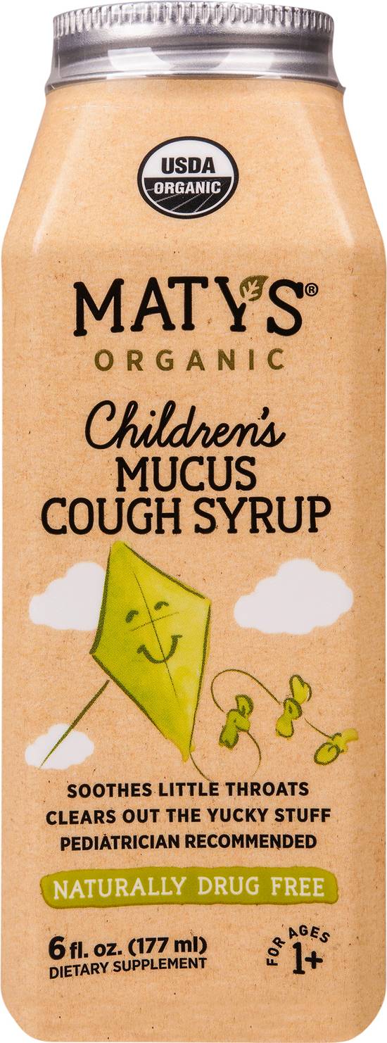Maty's Organic Children's Mucus Cough Syrup Supplement