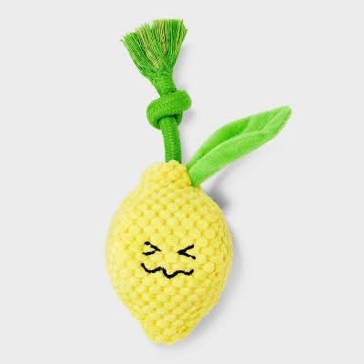 Boots & Barkley Lemon Rope Plush Dog Toy, 7.5 in