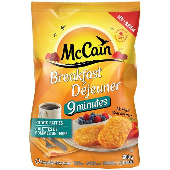 Mccain galettes de pommes de terre 9 minutes mccain (600 g) - breakfast 9 minute potato patties (600 g)