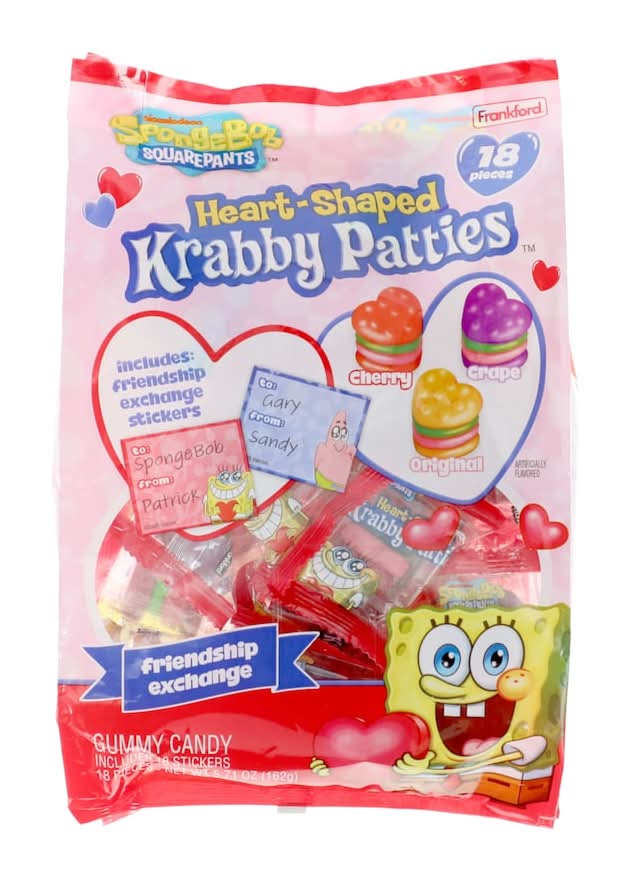 Nickelodeon SpongeBob SquarePants Heart-shaped Krabby Patties, 18-pc Pack.