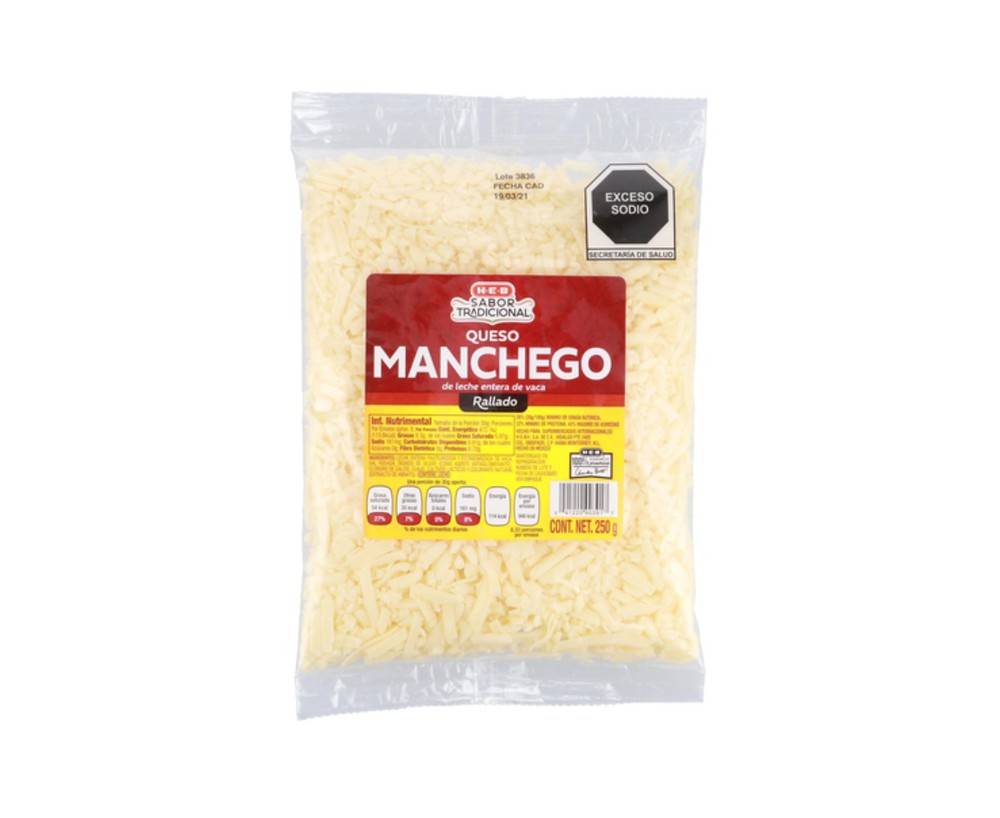 H-E-B Sabor Tradicional · Queso manchego rallado (250 g)