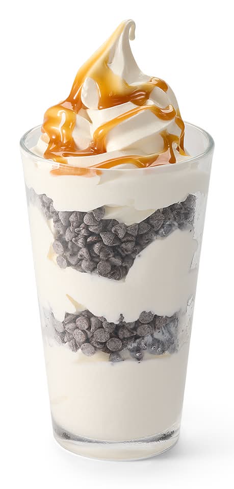 Caramel Chocolate Chip Ice Cream Parfait