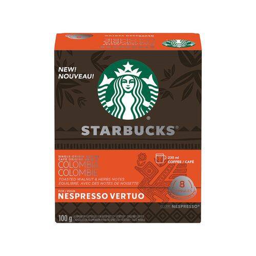 Starbucks nespresso vertuo colombie (8 unités) - nespresso vertuo colombia capsules (8 units)