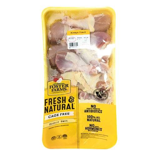 Foster Farms · Cage Free Chicken Drums And Thighs Value Pack (approx 3.5 lbs)