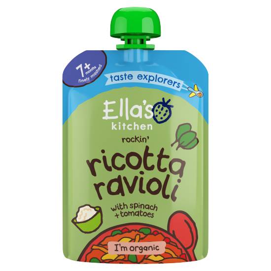 Ella's Kitchen Organic Spinach Ricotta Pasta Baby Food Pouch 7+ Months