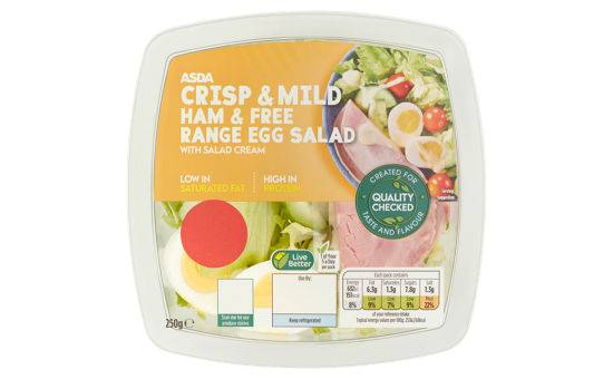 Asda Crisp & Mild Ham & Free Range Egg Salad 250g