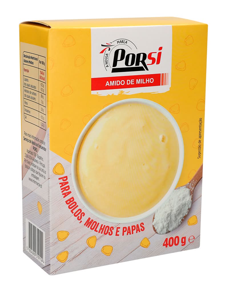 PorSi - Amido de milho, embalagem de 400g