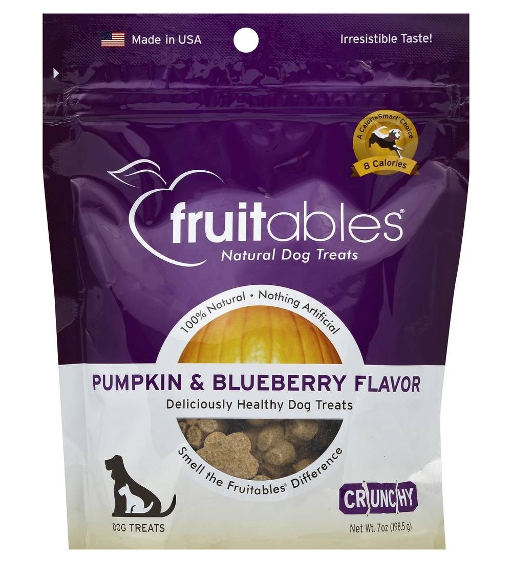 Fruitables Natural Crunchy Pumpkin & Blueberry Flavor Dog Treats (7 oz)