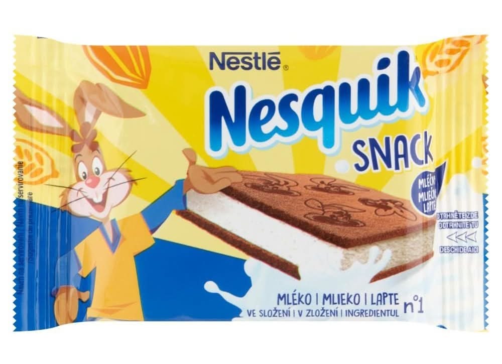 Nestlé Nesquik Snack Biszkopt z kremowym nadzieniem mlecznym 26 g