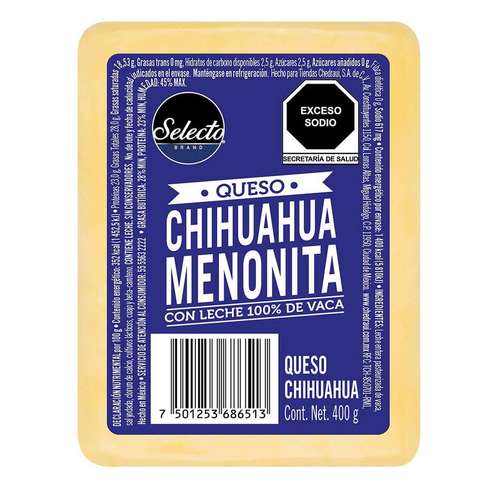 Queso Selecto Brand Menonita 400G