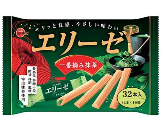 北日本 艾莉絲捲心餅家庭包(一番摘抹茶風味) (乾貨)^301427280