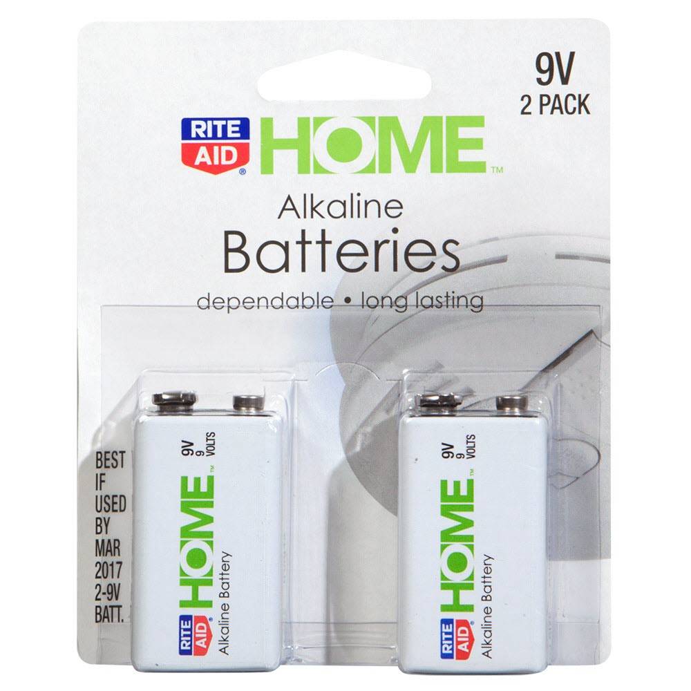 Rite Aid Batteries Alkaline 9V (2 ct)