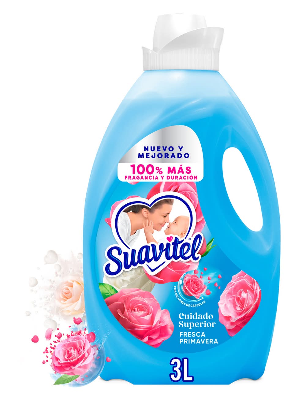 Suavitel · Cuidado superior suavizante de telas, fresca primavera (3 L)