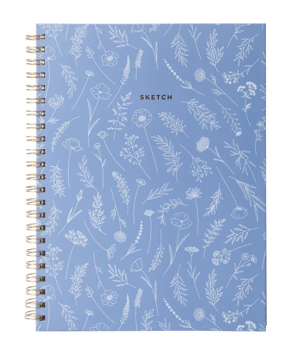 Spiral Printed Sketchbook Flower