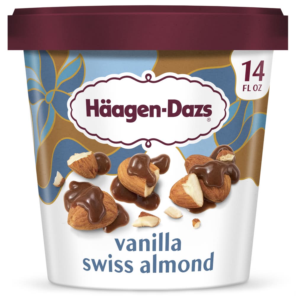 Häagen-Dazs Ice Cream, Vanilla-Swiss Almond (14 fl oz)