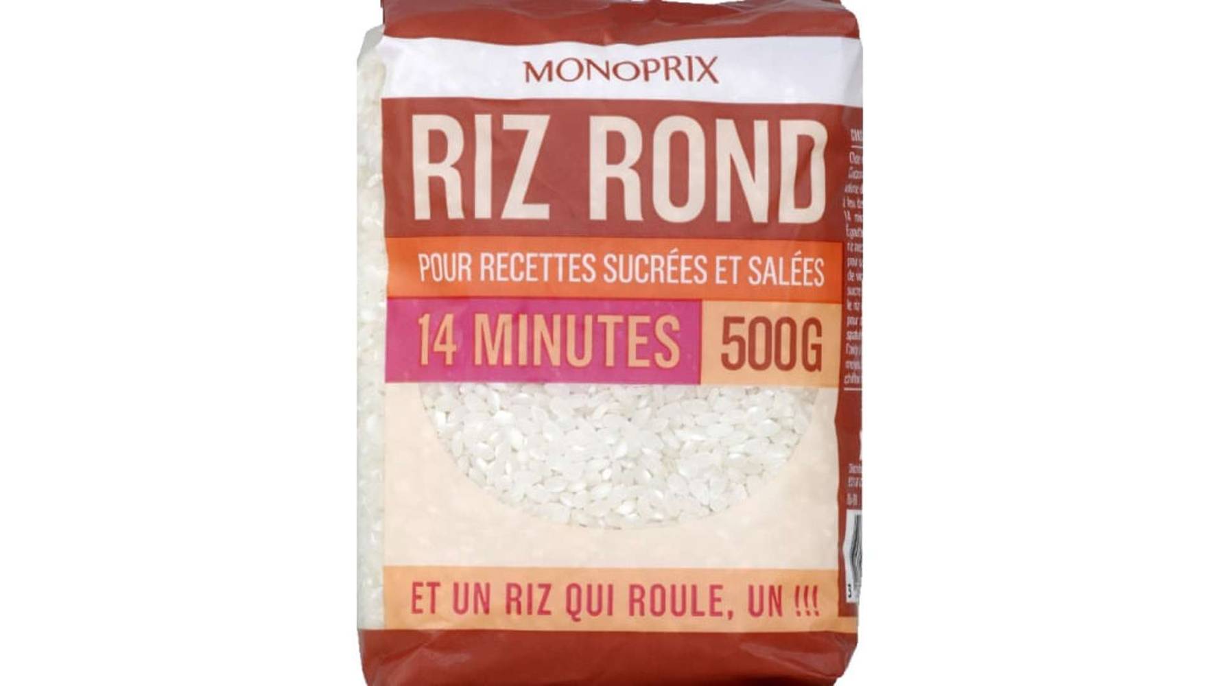 Monoprix Riz rond pour recettes sucrées et salées Le paquet de 500g
