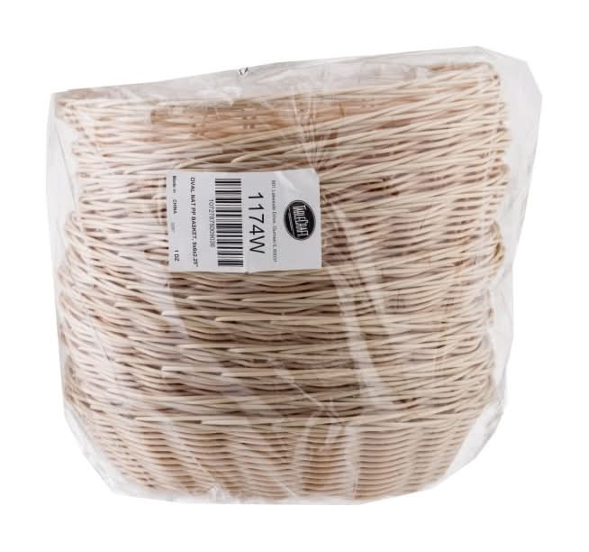 TableCraft Natural Basket Handwoven Oval, 9 in X 6 in (12 ct)