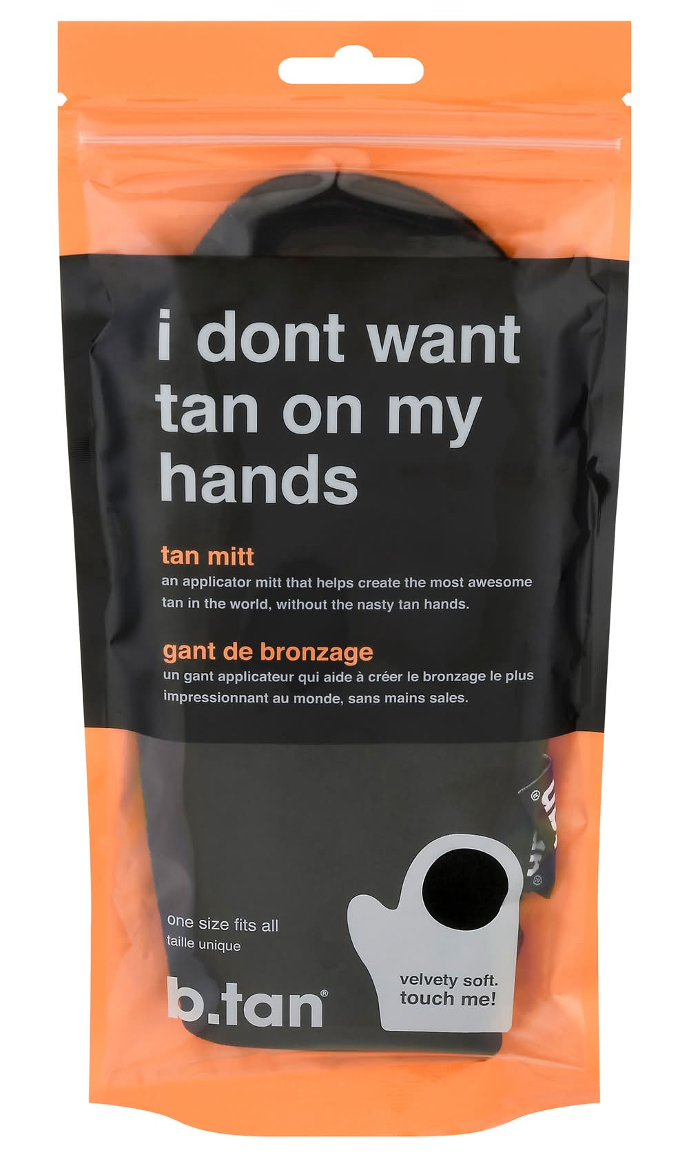 b . tan Velvety Soft Tan Mitt (1.6 lbs)