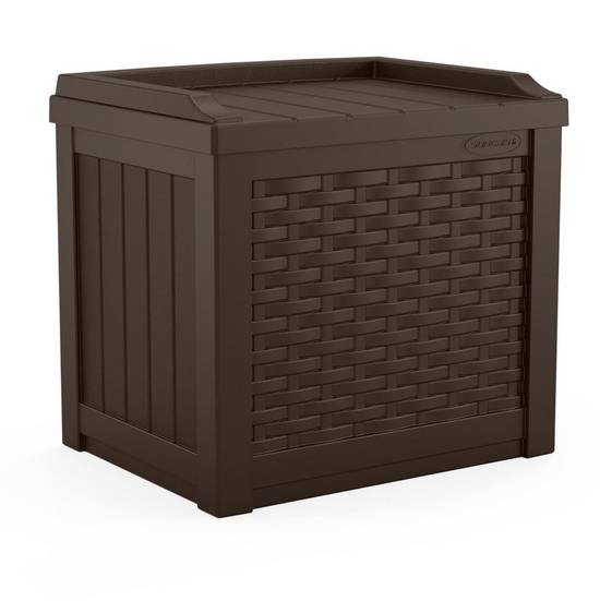 Suncast Resin Wicker Deck Box With Seat (1 unit)