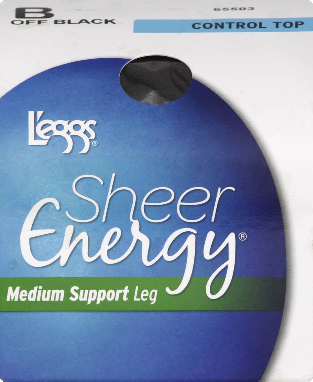 L'eggs Sheer Energy Control Pantyhose B Off Black