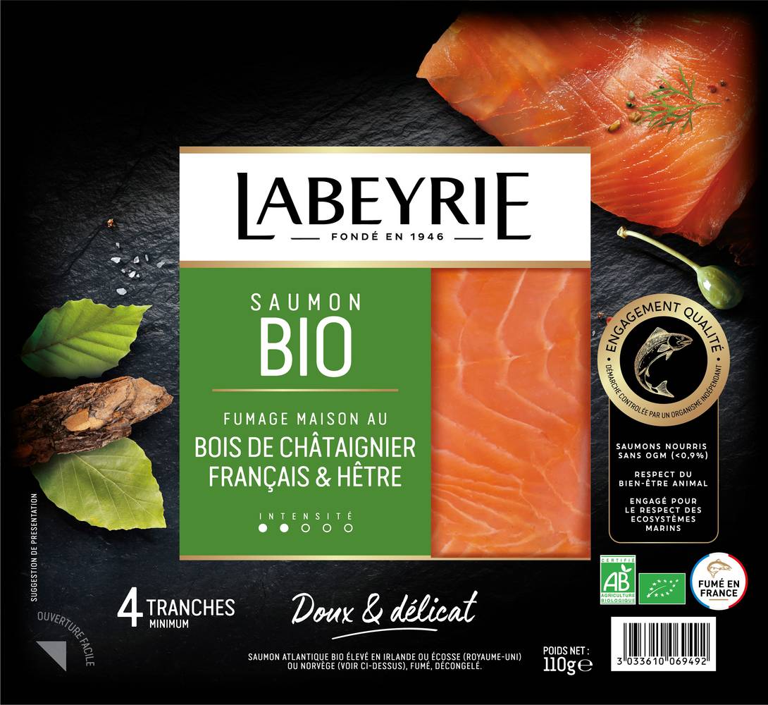 Labeyrie - Saumon atlantique bio fumé (110g)