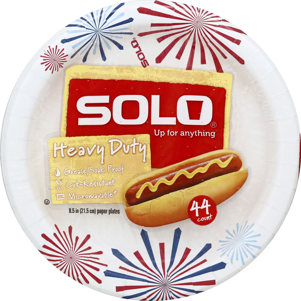 Solo Anyday Paper Plates, 8.5 in, Assorted (44 ct)
