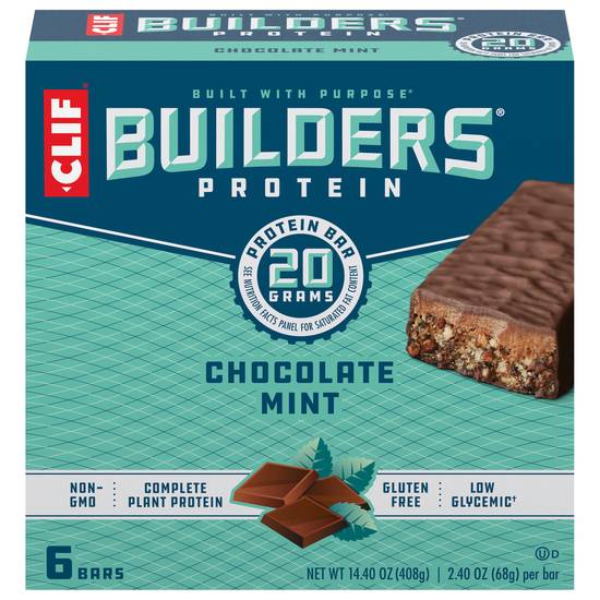 Clif Builder's Chocolate Mint Protein Bars (6 bars)