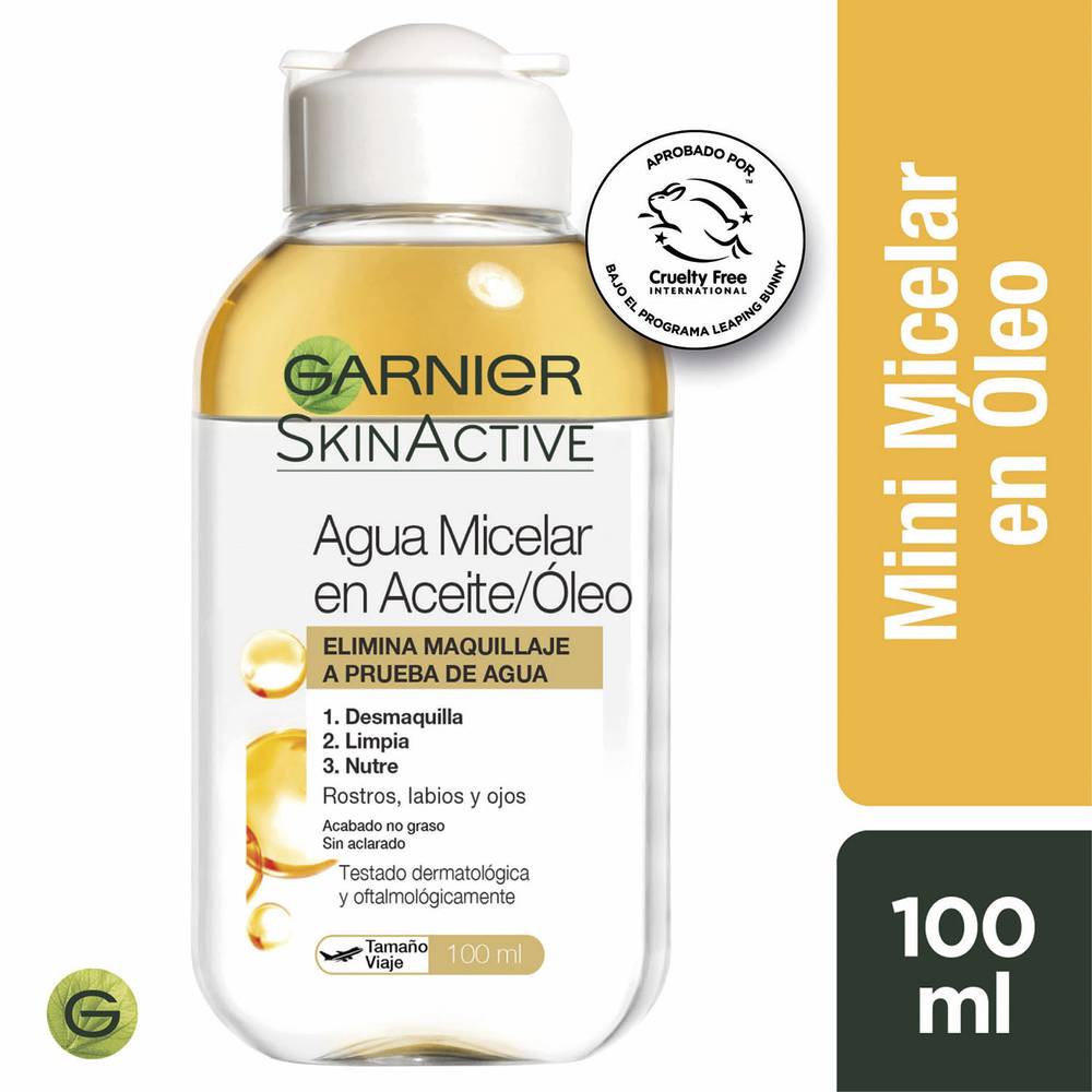 Garnier skin active agua micelar en óleo travel size (botella 100 ml)