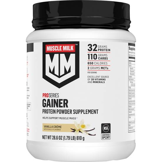 Muscle Milk Pro Series Gainer Protein Powder Supplement Vanilla Creme (28.6 oz)