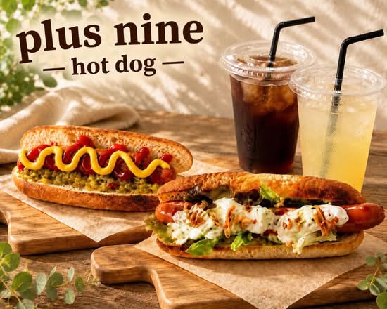 plus nine hot dog delivery & takeaway menu | Uber Eats