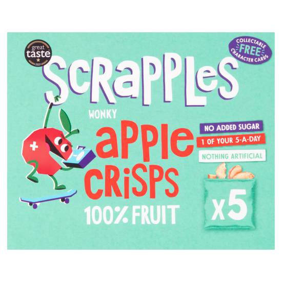 Scrapples Wonky Apple Crisps 5 X 12g