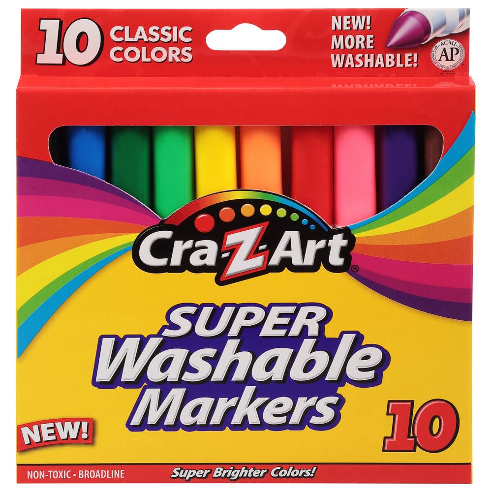 Cra-Z-Art Super Washable Markers, Assorted (10 ct)