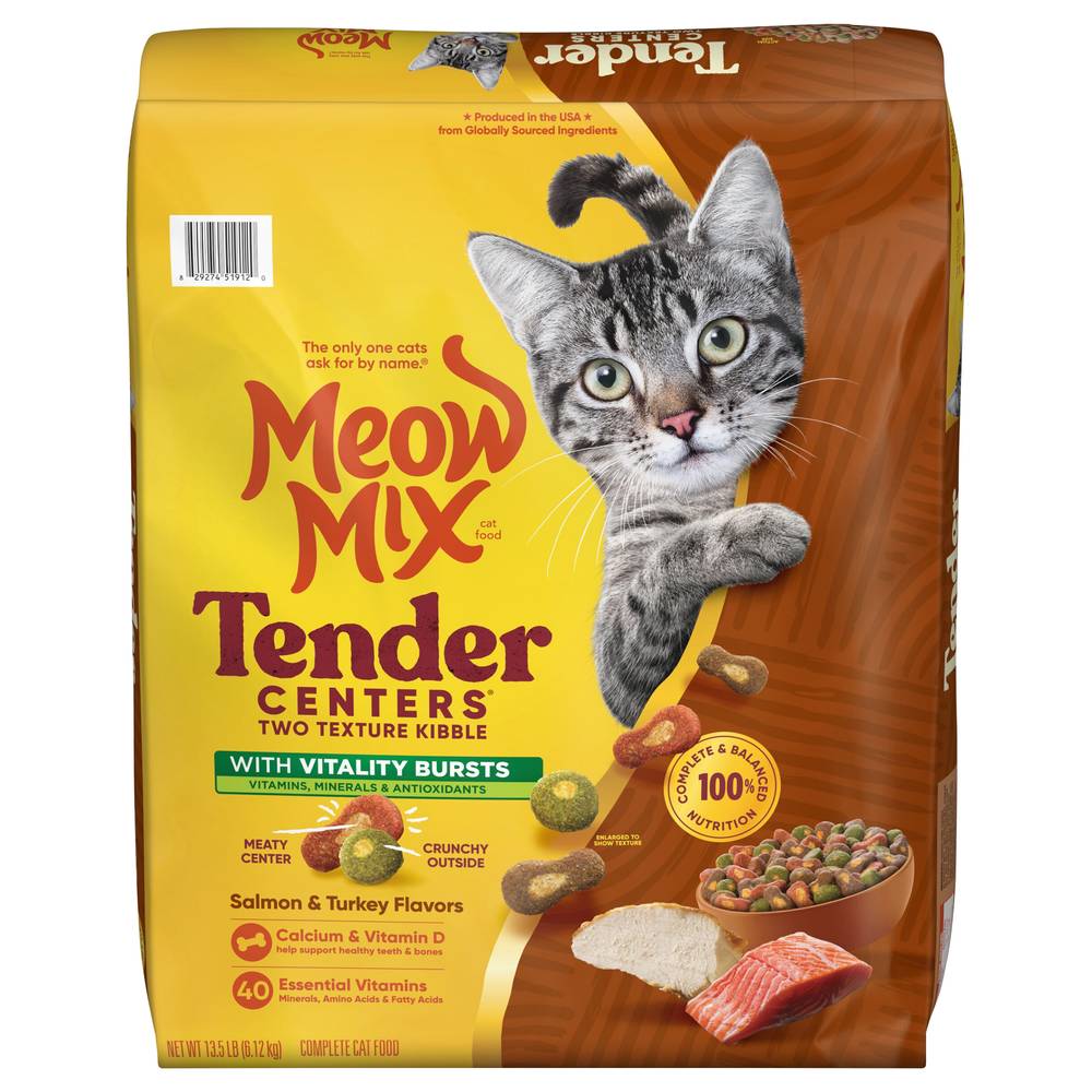 Meow Mix Tender Centers Salmon & Turkey Dry Cat Food (13.5 lbs)