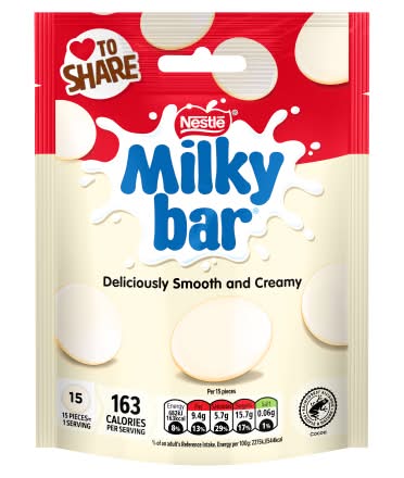 Milkybar Delicious Smooth & Creamy White Chocolate Giant Buttons (94g)