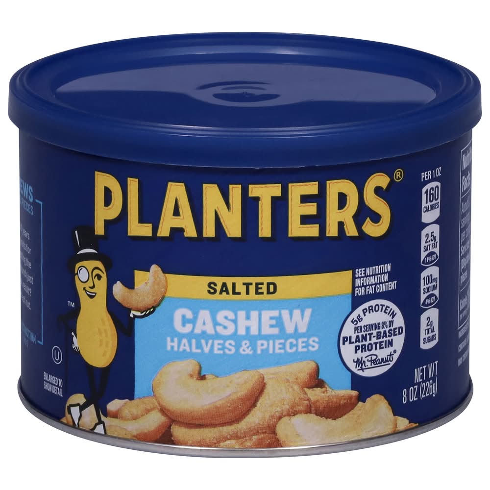 Planters Halves & Pieces Salted Cashews (8 oz)