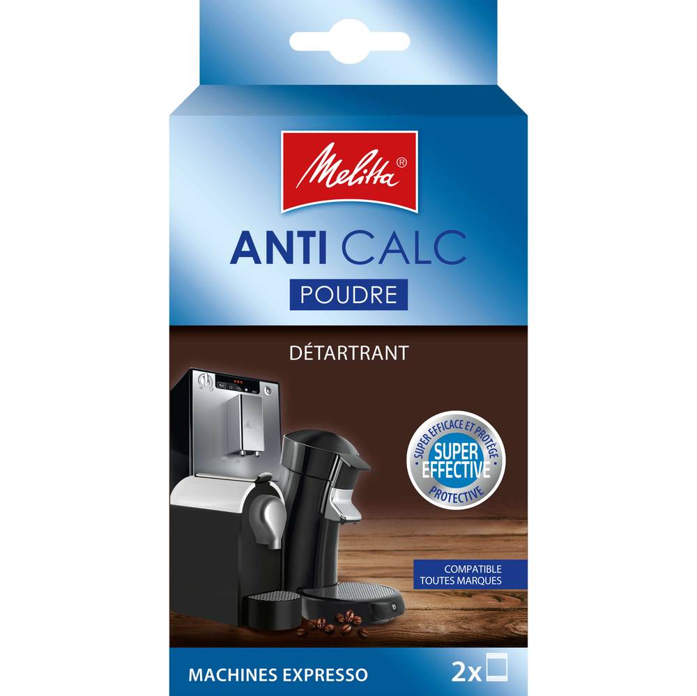 Melitta - Anti calc poudre pour machines expresso (2 pièces)