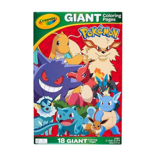 Crayola Pokemon Giant 18 Coloring Pages