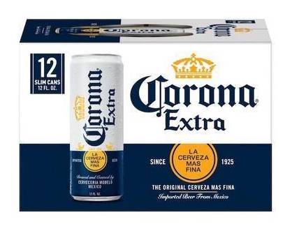 Corona Extra Mexican Lager Beer Can (12X12 Fl oz)