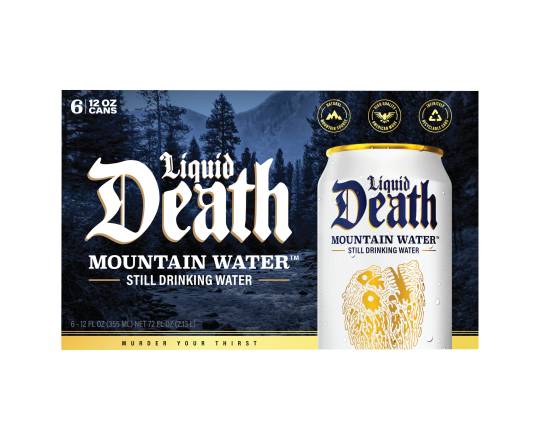 Liquid Death Mountain Still Drinking Water (6 x 12 fl oz)