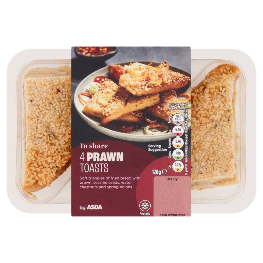 ASDA To Share 4 Prawn Toasts ( 4 ct )