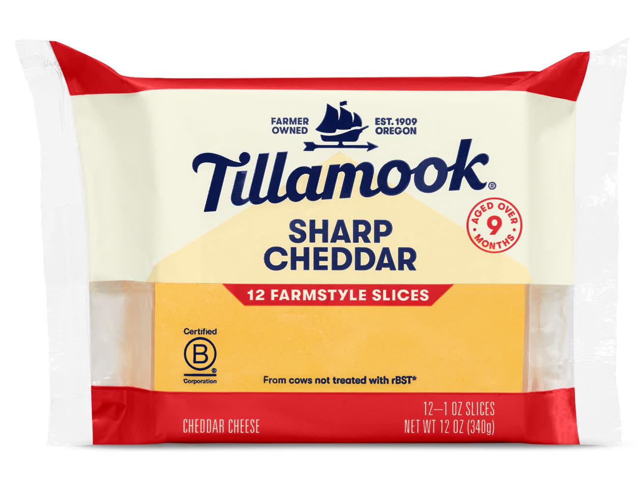 Tillamook Sharp Cheddar Thick Cut Slices (340 g)
