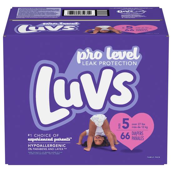 Luvs Pro Level Leak Protection Diapers (66 ct)