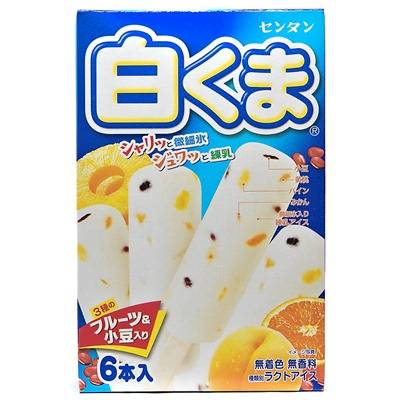 センタン　白くまマルチ　３種のフルーツ＆小豆入り　５５ｍｌ×６本入