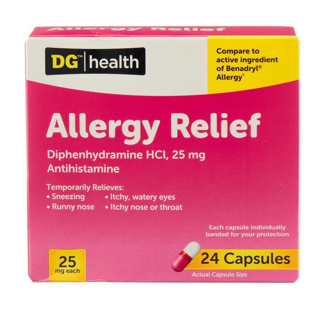 Dg Health Allergy Relief Capsules 24 Ct