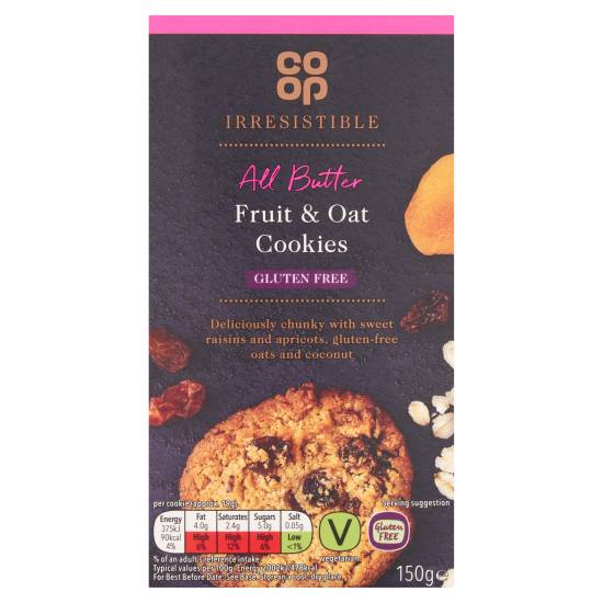Co-Op Irresistible All Butter Fruit & Oat Cookies (150g)