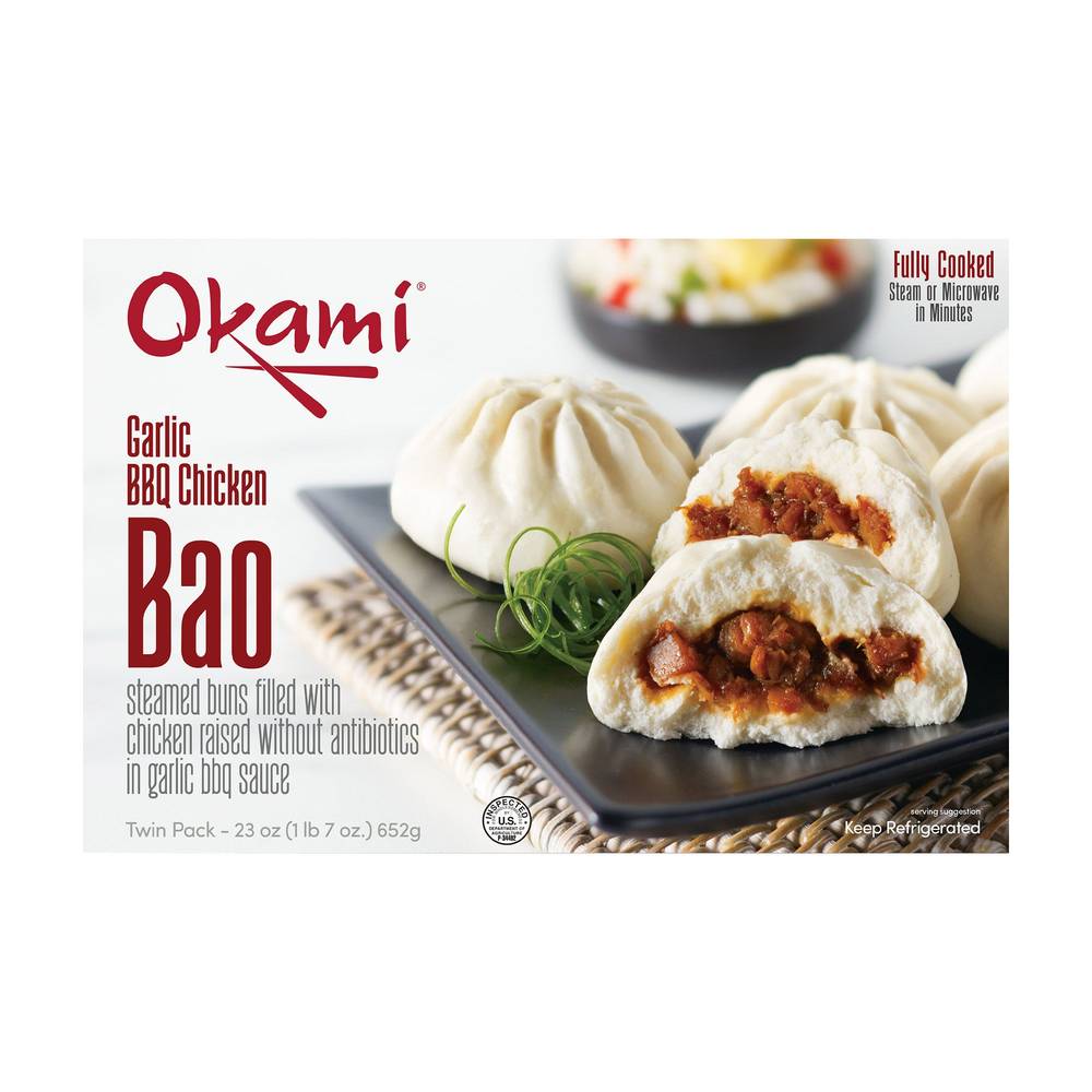 Okami Garlic BBQ Chicken Bao, 23 oz