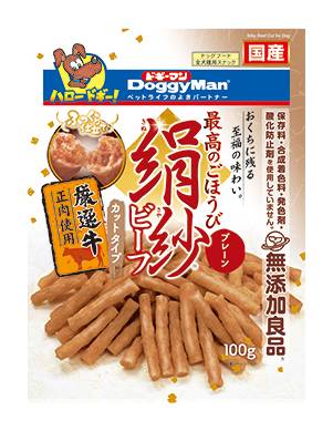 【DoggyMan】犬用絹紗牛肉條短切100g#20825409