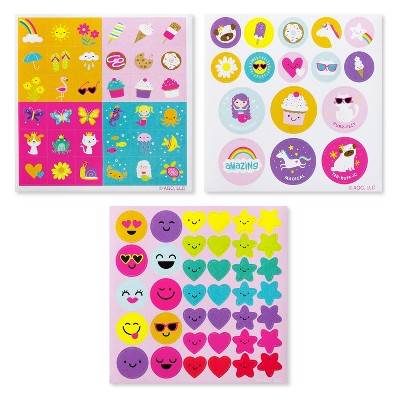 360ct Summer Icon Mini Sticker Pads: Carlton Cards Kids Birthday Stickers, 12 Sheets, Favorite Character Theme