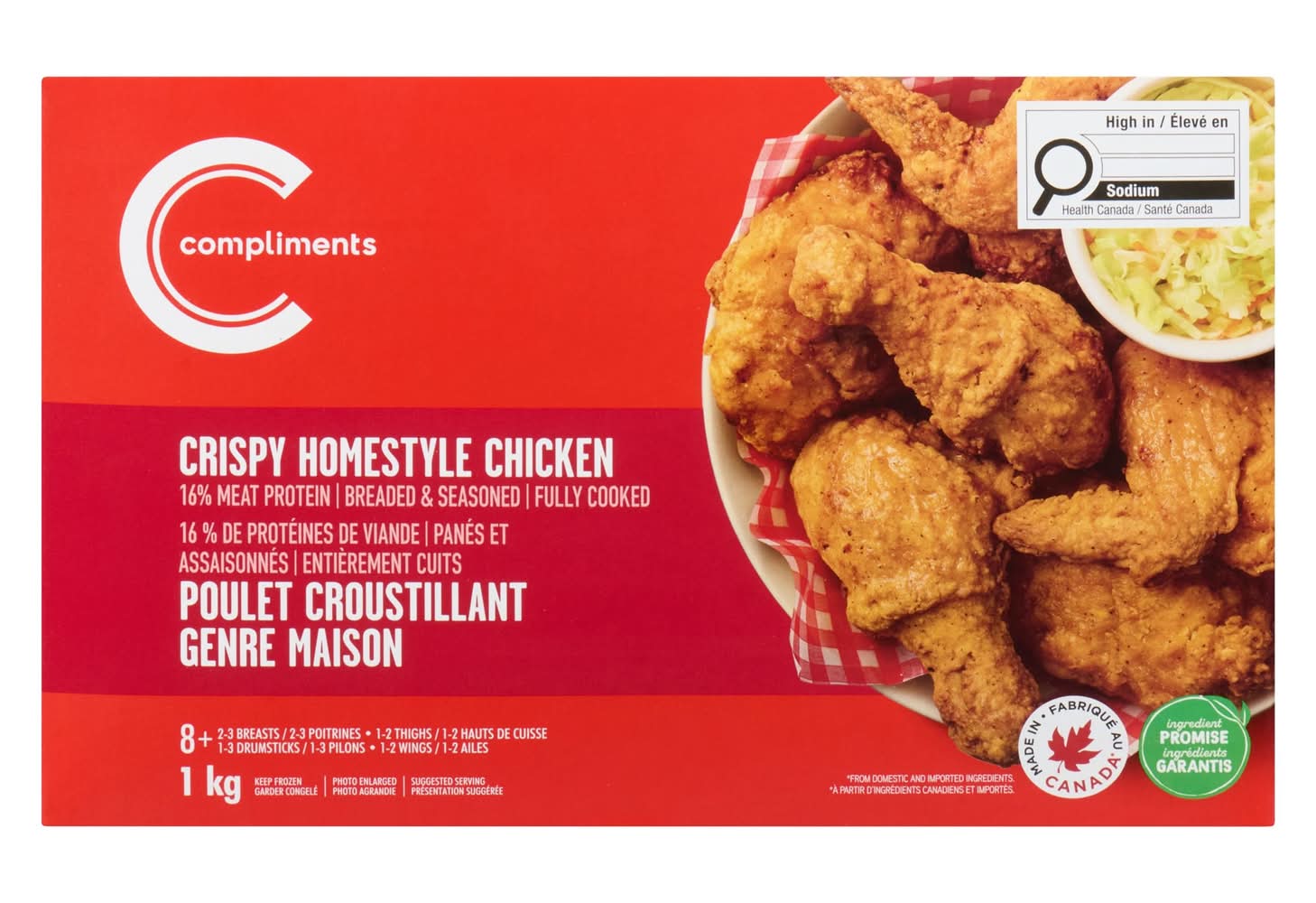 Compliments Frozen Home Style Crispy, Chicken (1 kg)